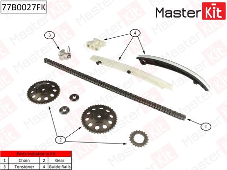 фото Master KiT 77B0027FK Комплект цепи ГРМ Master KiT 77B0027FK Комплект цепи ГРМ