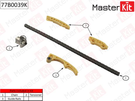 фото Master KiT 77B0039K Комплект цепи ГРМ Master KiT 77B0039K Комплект цепи ГРМ