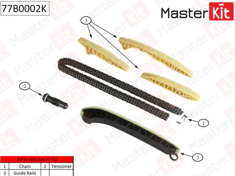 фото Master KiT 77B0002K Комплект цепи ГРМ Master KiT 77B0002K Комплект цепи ГРМ