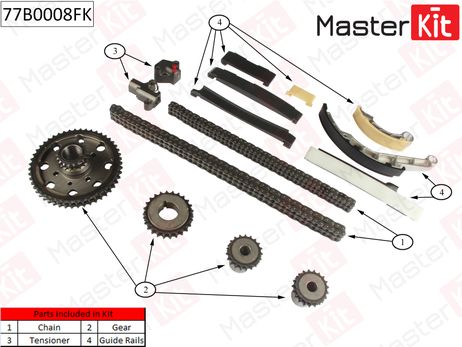 фото Master KiT 77B0008FK Комплект цепи ГРМ Master KiT 77B0008FK Комплект цепи ГРМ