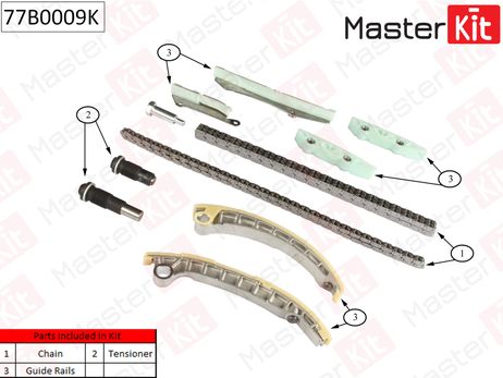 фото Master KiT 77B0009K Комплект цепи ГРМ Master KiT 77B0009K Комплект цепи ГРМ
