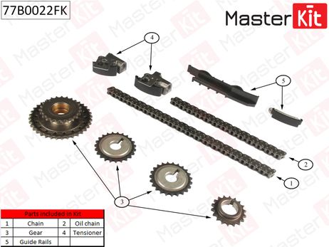 фото Master KiT 77B0022FK Комплект цепи ГРМ Master KiT 77B0022FK Комплект цепи ГРМ
