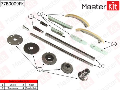 фото Master KiT 77B0009FK Комплект цепи ГРМ Master KiT 77B0009FK Комплект цепи ГРМ