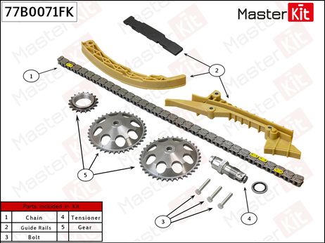 фото Master KiT 77B0071FK Комплект цепи ГРМ Master KiT 77B0071FK Комплект цепи ГРМ