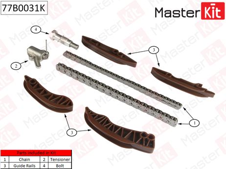 фото Master KiT 77B0031K Комплект цепи ГРМ Master KiT 77B0031K Комплект цепи ГРМ