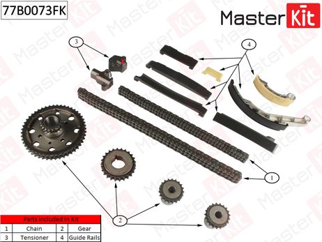 фото Master KiT 77B0073FK Комплект цепи ГРМ Master KiT 77B0073FK Комплект цепи ГРМ