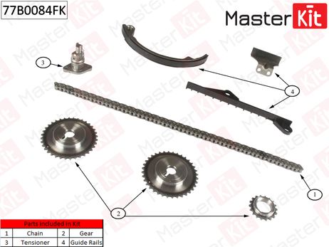 фото Master KiT 77B0084FK Комплект цепи ГРМ Master KiT 77B0084FK Комплект цепи ГРМ