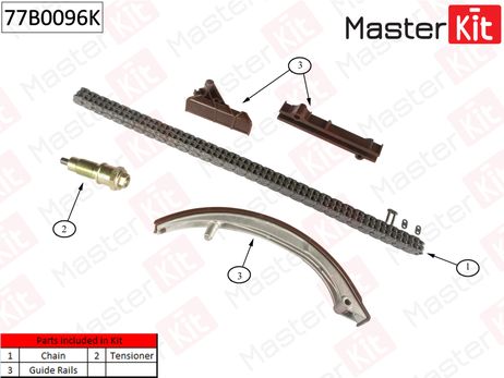 фото Master KiT 77B0096K Комплект цепи ГРМ Master KiT 77B0096K Комплект цепи ГРМ