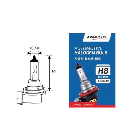 фото AVANTECH AB0030 Лампа головного света H8 12V 35W AVANTECH AB0030 Лампа головного света H8 12V 35W
