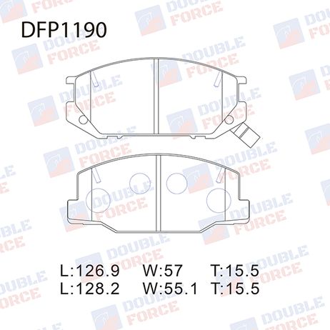 фото DOUBLE FORCE DFP1190 Колодки тормозные дисковые DOUBLE FORCE DFP1190 Колодки тормозные дисковые