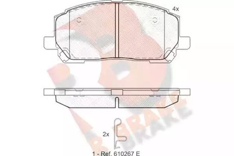 фото R brake RB1705 Колодки тормозные дисковые R brake RB1705 Колодки тормозные дисковые