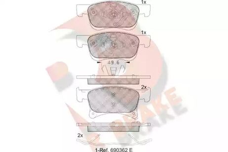 фото R brake RB2221 Колодки тормозные дисковые R brake RB2221 Колодки тормозные дисковые