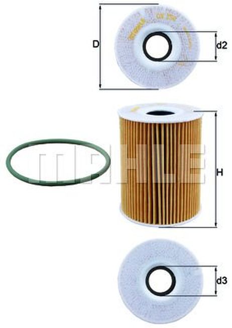 Knecht OX 254D5 Фильтр масляный (вставка)