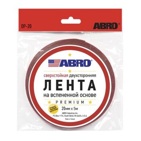 фото ABRO OP20R Скотч двухсторонний /20/ 5 м белый Премиум ABRO OP20R Скотч двухсторонний /20/ 5 м белый Премиум