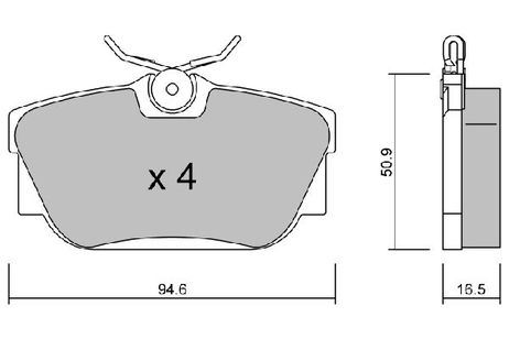 Aisin BPVW2900 комплект колодок дисковых