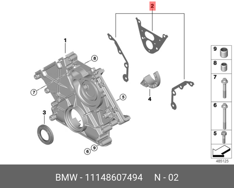 фото BMW 11148607494 Прокладка крышки ГРМ BMW 11148607494 Прокладка крышки ГРМ