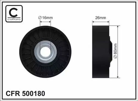 фото Caffaro 500180 Ролик п/клин. ремня MB Sprinter 3-t 08- Caffaro 500180 Ролик п/клин. ремня MB Sprinter 3-t 08-