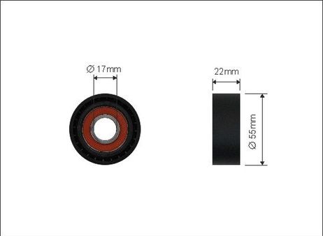 Caffaro 500241 Ролик п/клин. ремня mini Cooper 10-, TO Verso 13-