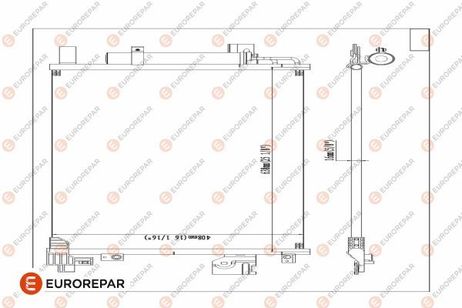 EUROREPAR 1610162080 радиатор (конденсатор климатической установки)