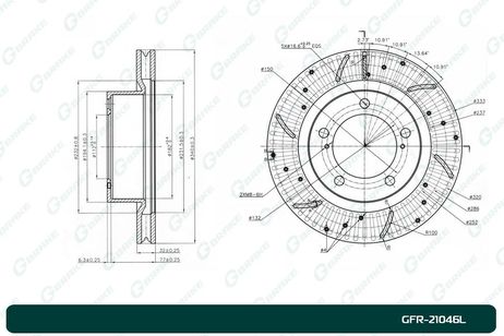 фото G-brake GFR21046L Диск торм Перфорация l | перед | G-brake GFR21046L Диск торм Перфорация l | перед |