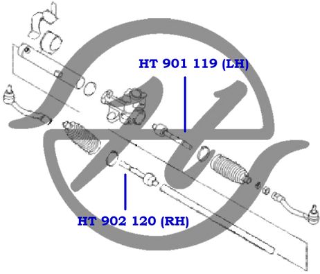 фото Hanse HT901119 Рулевая тяга, левая hyundai solaris (sb) 2010-, KIA RIO 2011- | перед лев | Hanse HT901119 Рулевая тяга, левая hyundai solaris (sb) 2010-, KIA RIO 2011- | перед лев |