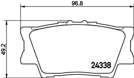 фото Hella 8DB355028441 Колодки тормозные NAO | зад | Hella 8DB355028441 Колодки тормозные NAO | зад |