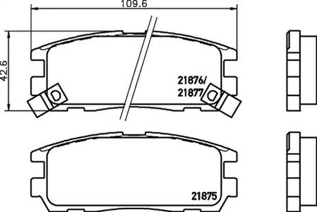фото Hella 8DB355027361 Колодки тормозные задние дисковые к-кт | зад | Hella 8DB355027361 Колодки тормозные задние дисковые к-кт | зад |