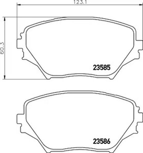 фото Hella 8DB355027721 Колодки тормозные передние к-кт | перед | Hella 8DB355027721 Колодки тормозные передние к-кт | перед |