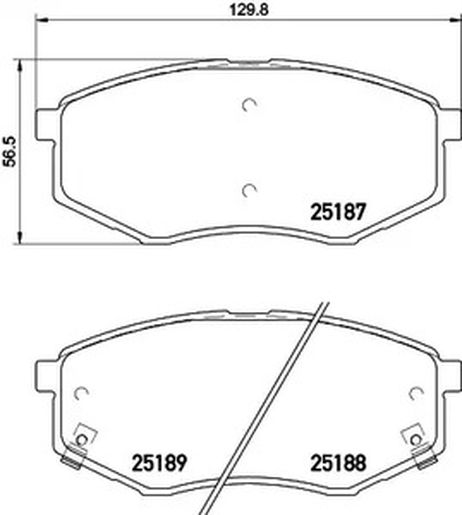 фото Hella 8DB355029101 Колодки тормозные передние к-кт | перед | Hella 8DB355029101 Колодки тормозные передние к-кт | перед |