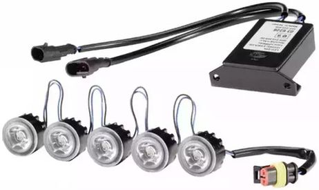 фото Hella 2PT010458701 Фары днев. света LED кругл.5 LEDayFlex (2x5/D30мм+2блок) комплект Hella 2PT010458701 Фары днев. света LED кругл.5 LEDayFlex (2x5/D30мм+2блок) комплект