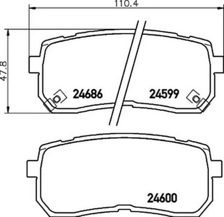 фото Hella 8DB355028641 Колодки тормозные дисковые | зад | Hella 8DB355028641 Колодки тормозные дисковые | зад |
