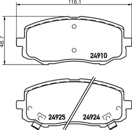 фото Hella 8DB355028771 Колодки тормозные дисковые Hella 8DB355028771 Колодки тормозные дисковые