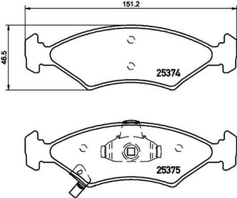 фото Hella 8DB355028891 Колодки тормозные дисковые Hella 8DB355028891 Колодки тормозные дисковые