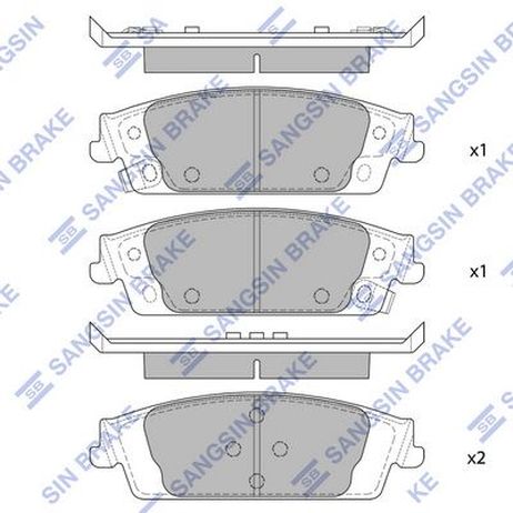 Sangsin SP4011 Колодки тормозные задние