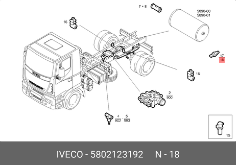 фото Iveco 5802123192 Датчик давления воздуха системы ecas eurocargo Iveco 5802123192 Датчик давления воздуха системы ecas eurocargo