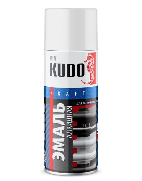 фото KUDO KU-5101 Эмаль для радиаторов отопления Белая 520 мл KUDO KU-5101 Эмаль для радиаторов отопления Белая 520 мл