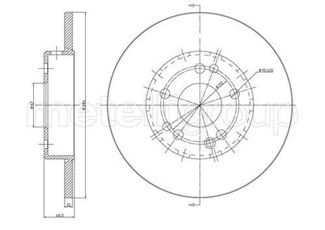 Metelli 230124C Тормозной диск