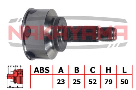 фото Nakayama NJ325NY Шрус внешн. к-кт honda jazz/fit GD# 02-08 (23x25x1 Nakayama NJ325NY Шрус внешн. к-кт honda jazz/fit GD# 02-08 (23x25x1