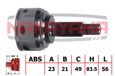 фото Nakayama NJ487NY Шрус внешн. к-кт nissan micra 03 - (23x21x139.5x49 Nakayama NJ487NY Шрус внешн. к-кт nissan micra 03 - (23x21x139.5x49
