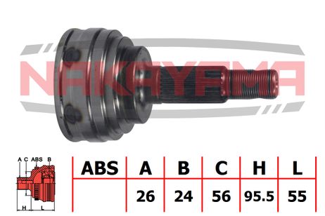 фото Nakayama NJ634NY Шрус внешн. к-кт toyota camry 83-05.91, carina II Nakayama NJ634NY Шрус внешн. к-кт toyota camry 83-05.91, carina II