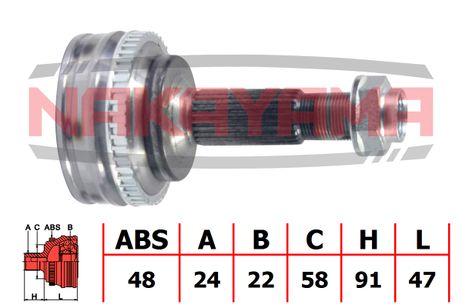фото Nakayama NJ648NY Шрус внешн. к-кт toyota yaris 99-, yaris verso 99- Nakayama NJ648NY Шрус внешн. к-кт toyota yaris 99-, yaris verso 99-