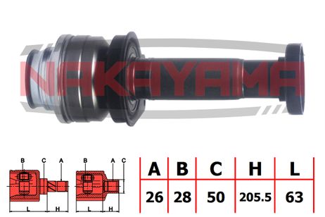 фото Nakayama NJ7083NY Шрус внутр. к-кт правый VW Transporter T5/Multivan Nakayama NJ7083NY Шрус внутр. к-кт правый VW Transporter T5/Multivan