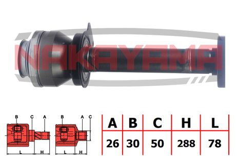фото Nakayama NJ7084NY Шрус внутр. к-кт правый VW Transporter T5/Multivan Nakayama NJ7084NY Шрус внутр. к-кт правый VW Transporter T5/Multivan