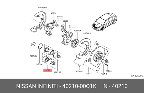 фото Nissan 40210-00Q1K Подшипник ступицы передний 4021000q1k g15ra | перед | Nissan 40210-00Q1K Подшипник ступицы передний 4021000q1k g15ra | перед |