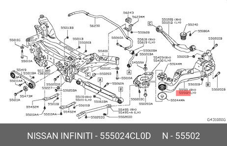 фото Nissan 55502-4CL0D Рычаг подвески в СБО Nissan 55502-4CL0D Рычаг подвески в СБО