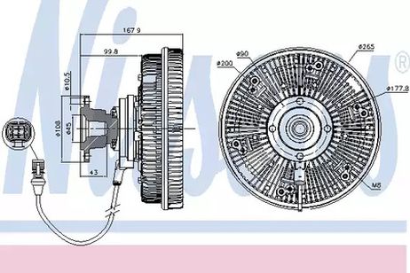 фото Nissens 86037 Муфта вентилятора HCV Nissens 86037 Муфта вентилятора HCV