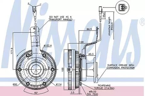 фото Nissens 86039 Муфта вентилятора HCV Nissens 86039 Муфта вентилятора HCV
