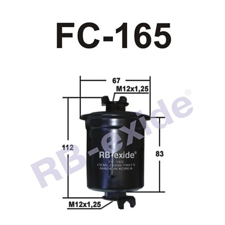 фото Rb-exide FC165 Fc-165 23300-79015 (фильтр топливный) Rb-exide FC165 Fc-165 23300-79015 (фильтр топливный)