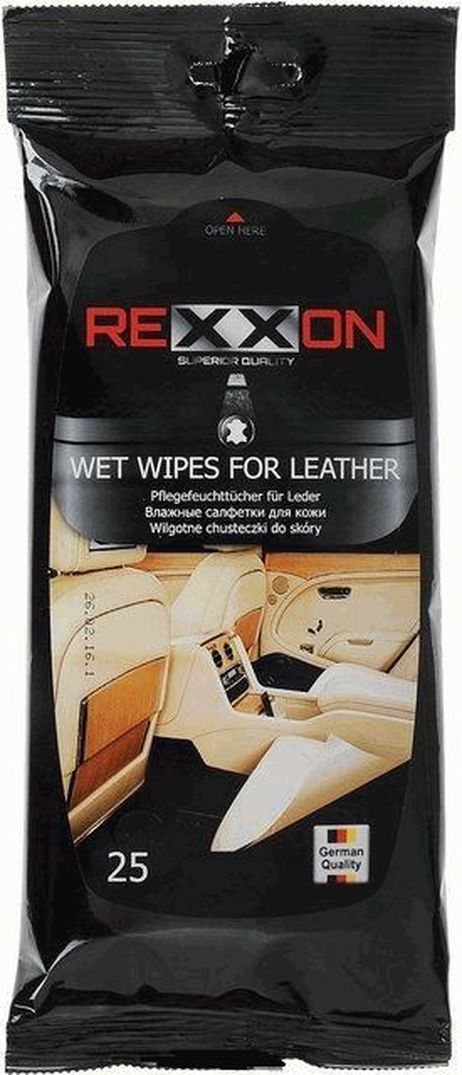 фото Rexxon 21131 Салфетки влажные 25шт для очистки кожанных поверхностей Rexxon (72уп/кор) 2-1-1-3-1 Rexxon 21131 Салфетки влажные 25шт для очистки кожанных поверхностей Rexxon (72уп/кор) 2-1-1-3-1