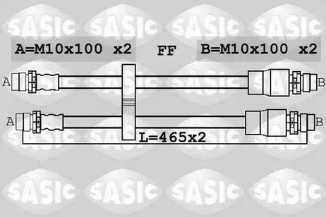 фото Sasic 6606249 Шланг тормозной внутр задний fiat doblo 6606249 | лев | Sasic 6606249 Шланг тормозной внутр задний fiat doblo 6606249 | лев |